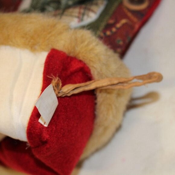 Rustic Country Plaid Snowman Christmas Stocking Faux Fur Trim & Decorative Butto - Picture 6 of 7